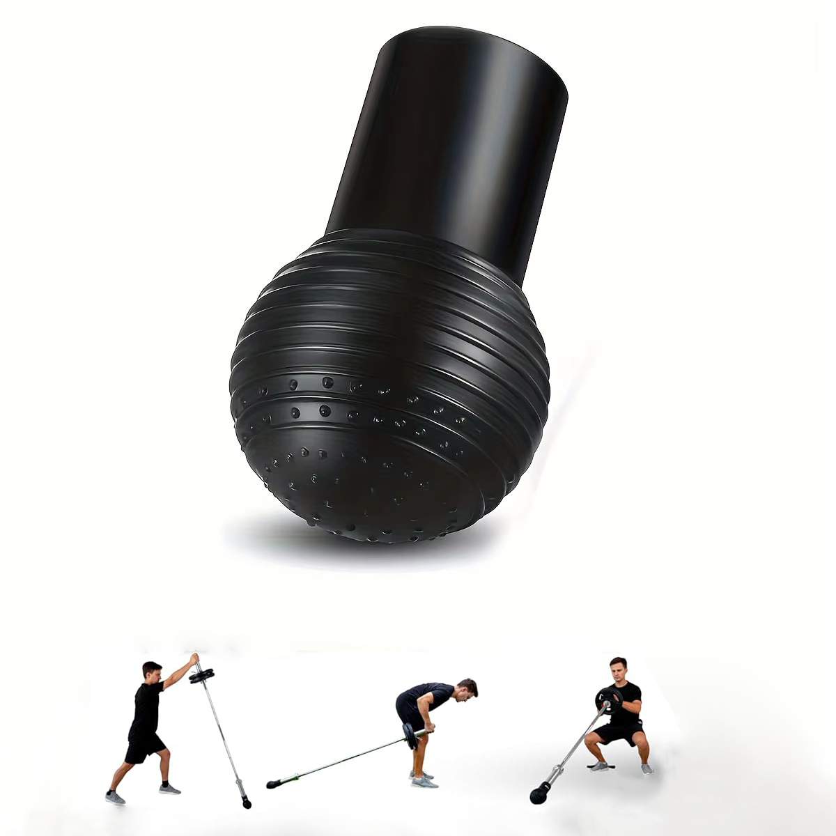 Battle Rope Anchor - อุปกรณ์เสริมทุ่นระเบิดสําหรับ Barbell ใช้งานง่ายด้วย 360 ° การหมุน,