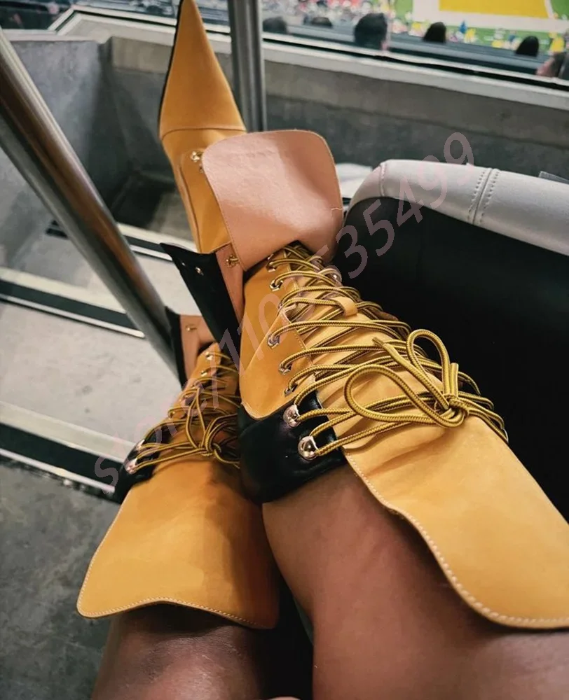 Crossfit Ladies - 2025 เซ็กซี่ Catwalk สุภาพสตรี Stiletto รองเท้าใหม่ผสมสีสายรัด