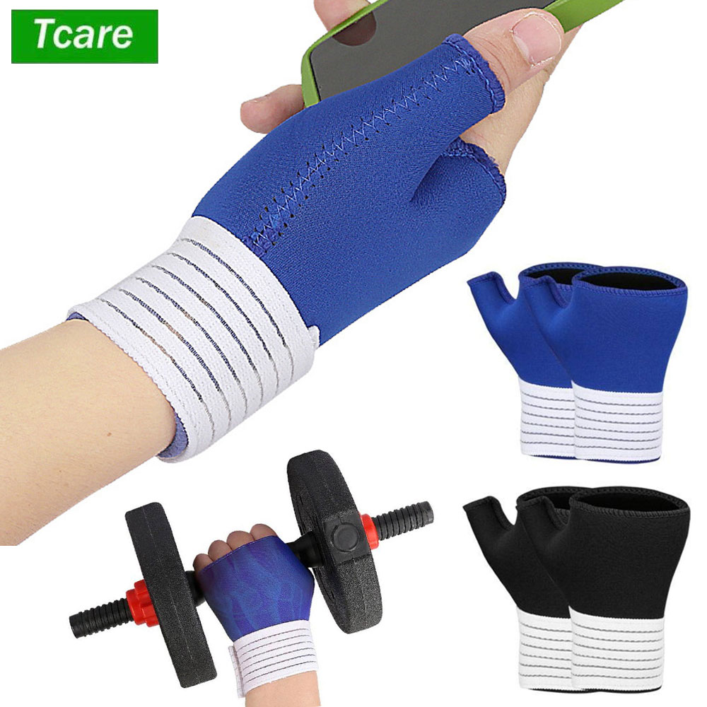 Wrist Wrap Support - 1 คู่สายรัดข้อมือแบบยืดหยุ่นพร้อมสายรัด, สายรัดข้อมือแบบปรับได้บรรเทาอาการปวดเอ็นอักเสบสำหรับผู้ชายและผู้หญิง