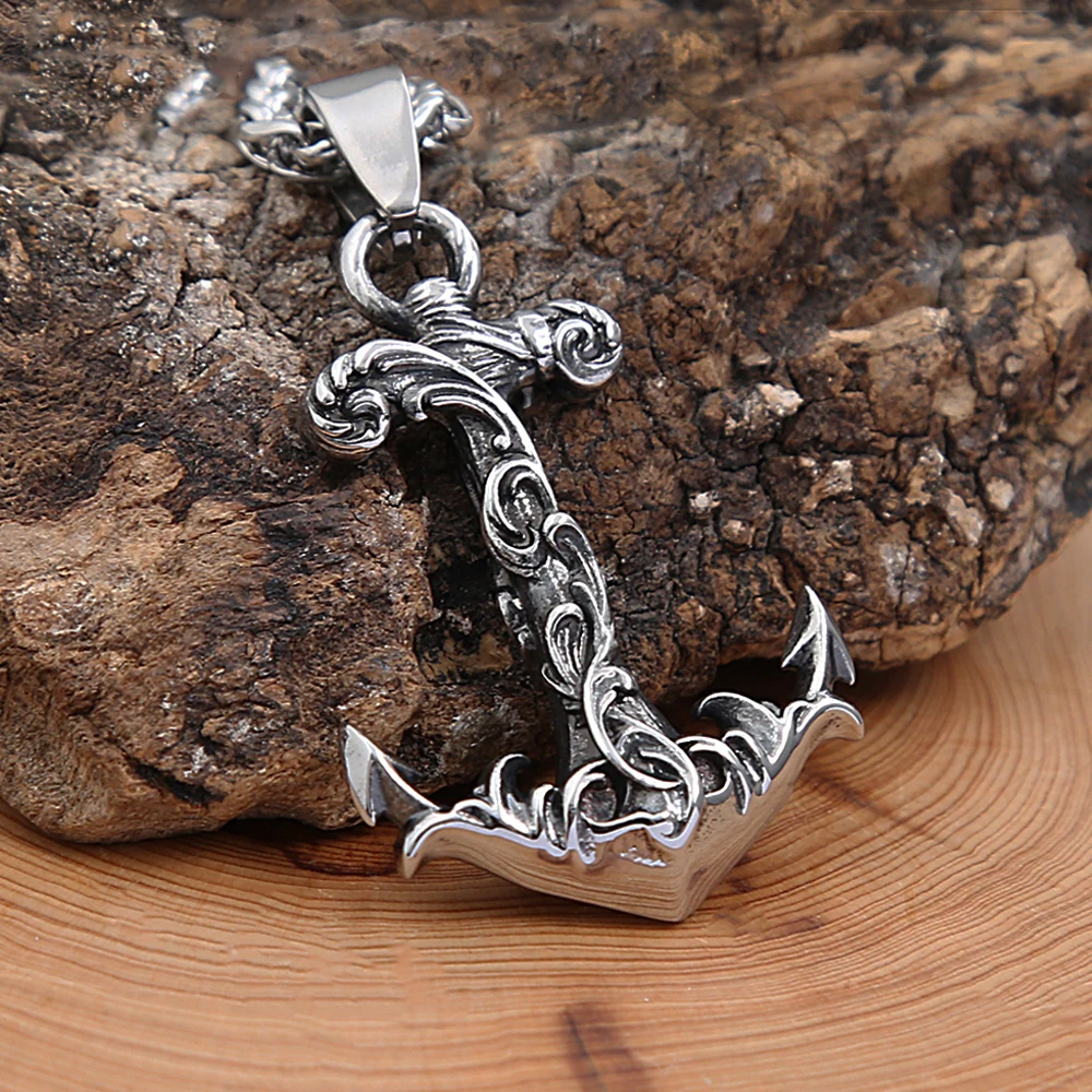 PUNK สร้อยคอจี้สมอสแตนเลสสำหรั - Battle Rope Anchor บทวิจารณ์และราคา