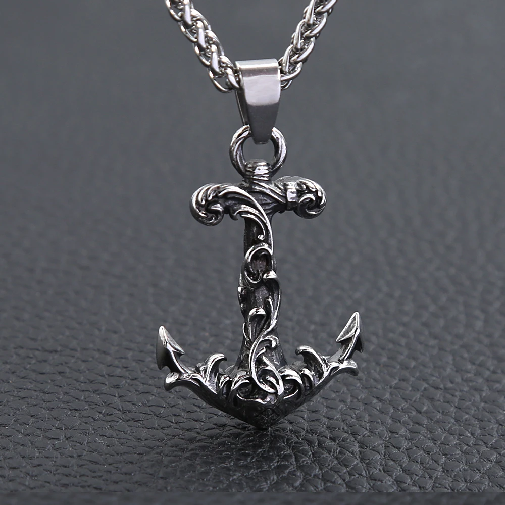 PUNK สร้อยคอจี้สมอสแตนเลสสำหรั - Battle Rope Anchor บทวิจารณ์และราคา