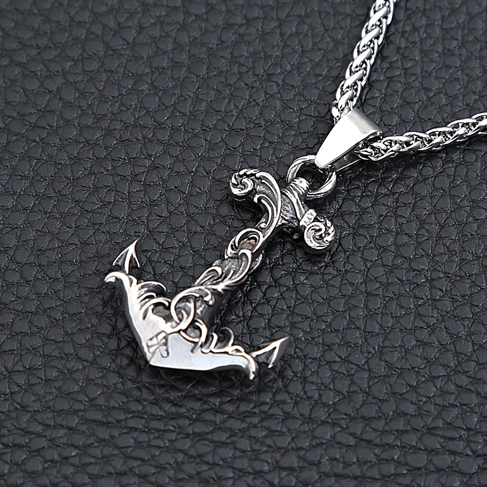 PUNK สร้อยคอจี้สมอสแตนเลสสำหรั - Battle Rope Anchor บทวิจารณ์และราคา