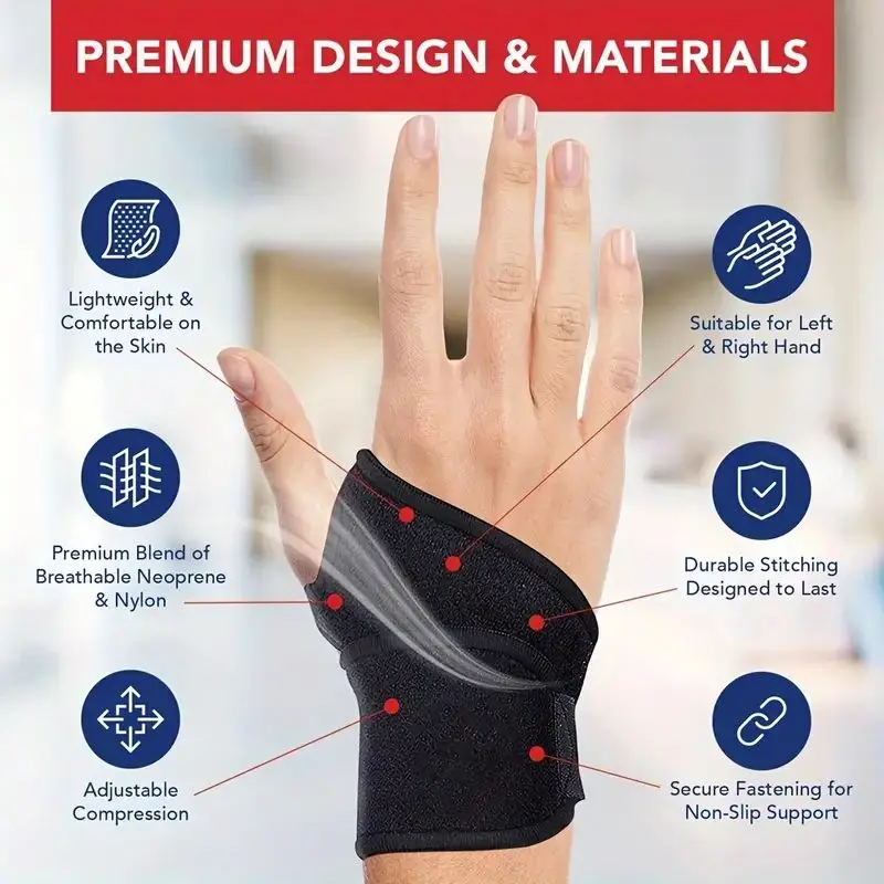 สายรัดข้อมือแบบปรับได้เหมาะสํา - Wrist Wrap Support บทวิจารณ์และราคา